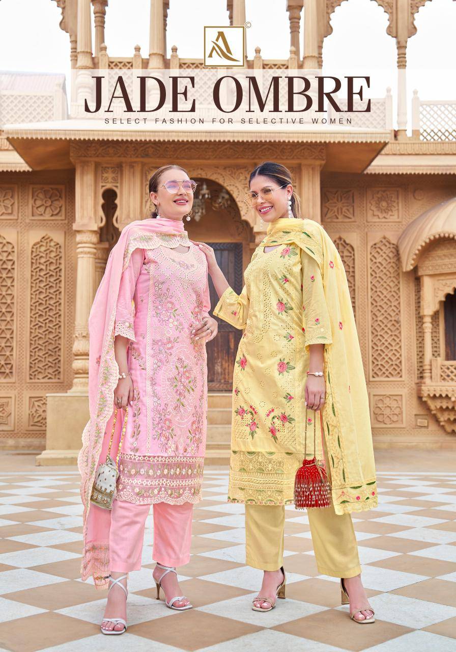 Alok suit jade ombre Wholesale dress materials online